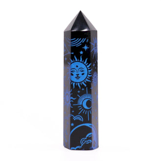 Black Obsidian Point - Mystic Story - Midnight Blue